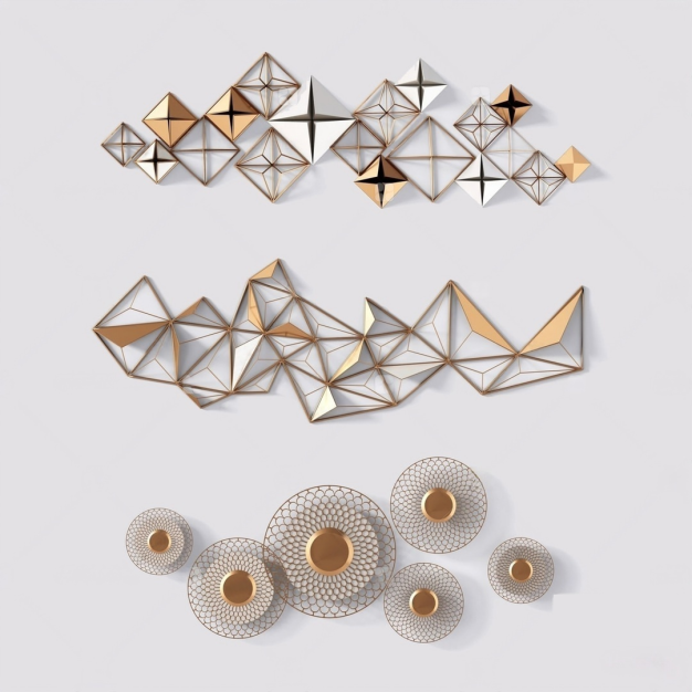 现代金属墙饰3D模型